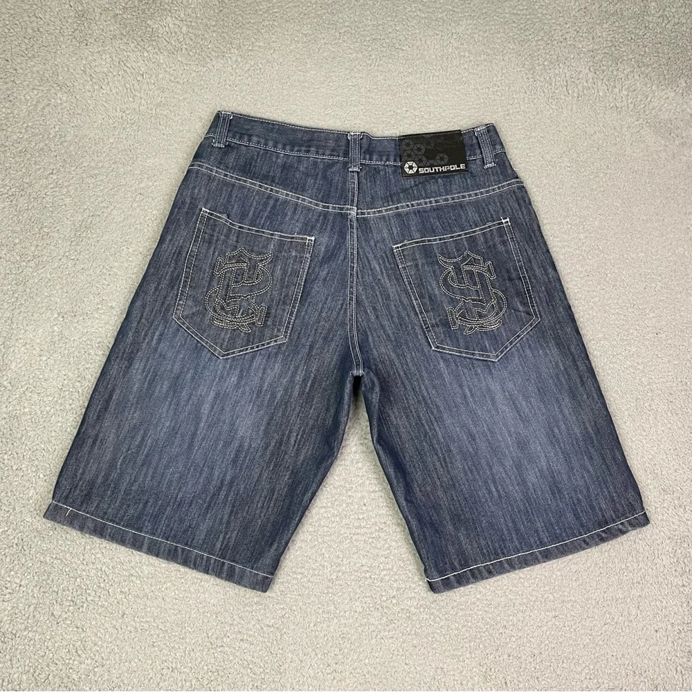Vintage y2k South‎ Pole embroidered baggy jean shorts